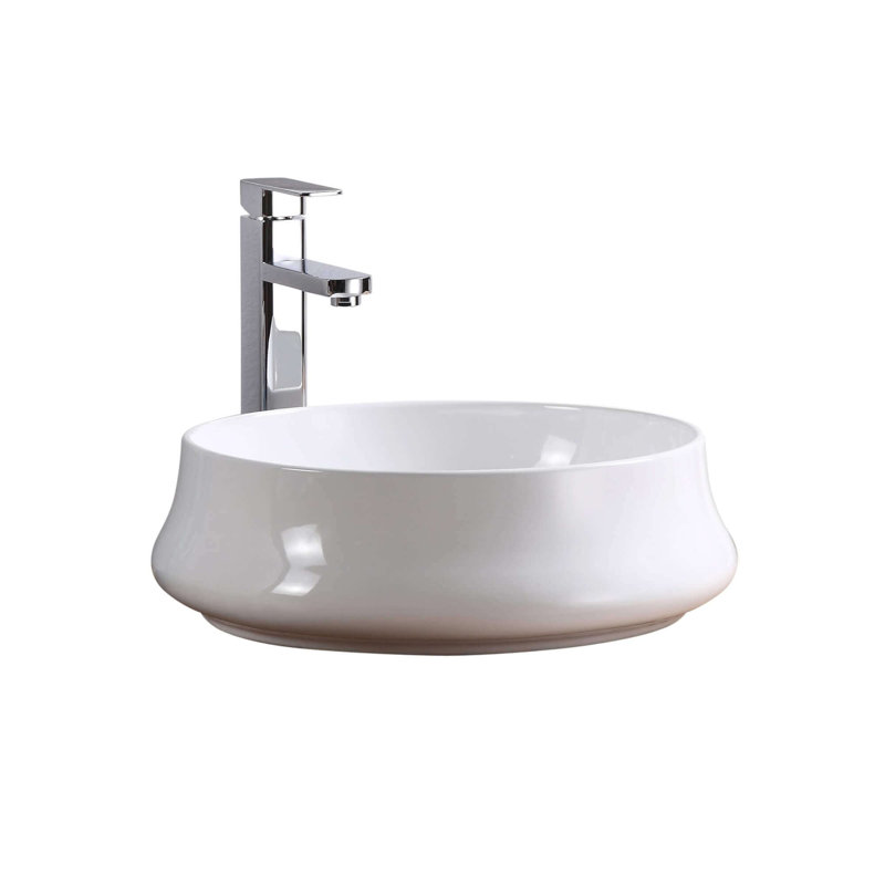 Fine Fixtures Vitreous China Circular Vessel Bathroom Sink & Reviews